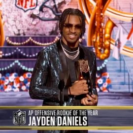 Jayden Daniels Rookie of the Year pic