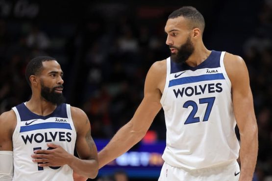 Rudy Gobert and Mike Conley pic