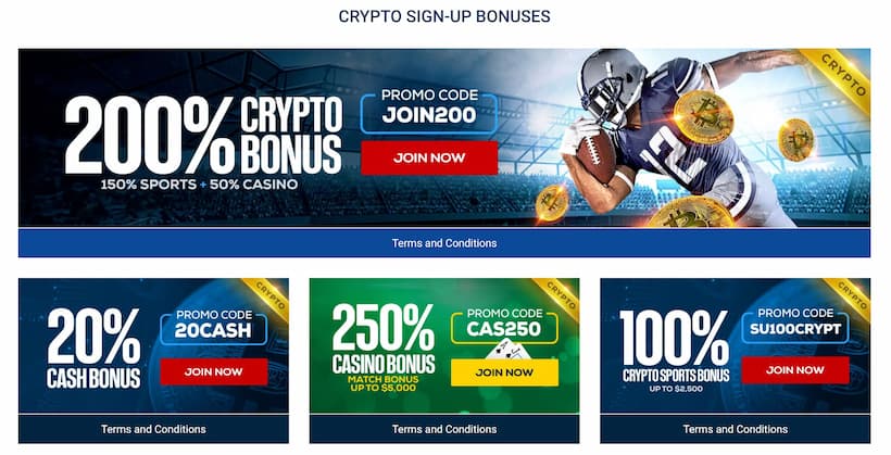 BetUS Crypto Bonuses