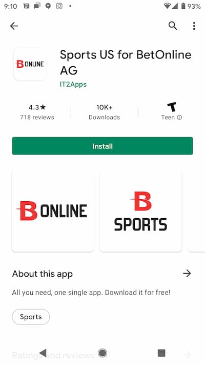BetOnline app