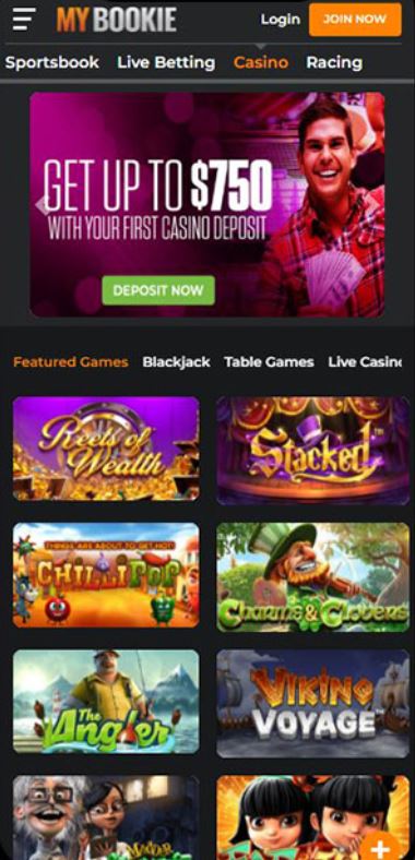 MyBookie Casino Mobile Site