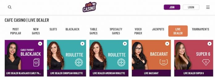 Cafe Casino Live Dealer Games