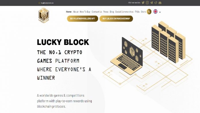 The Lucky Block online website homepage